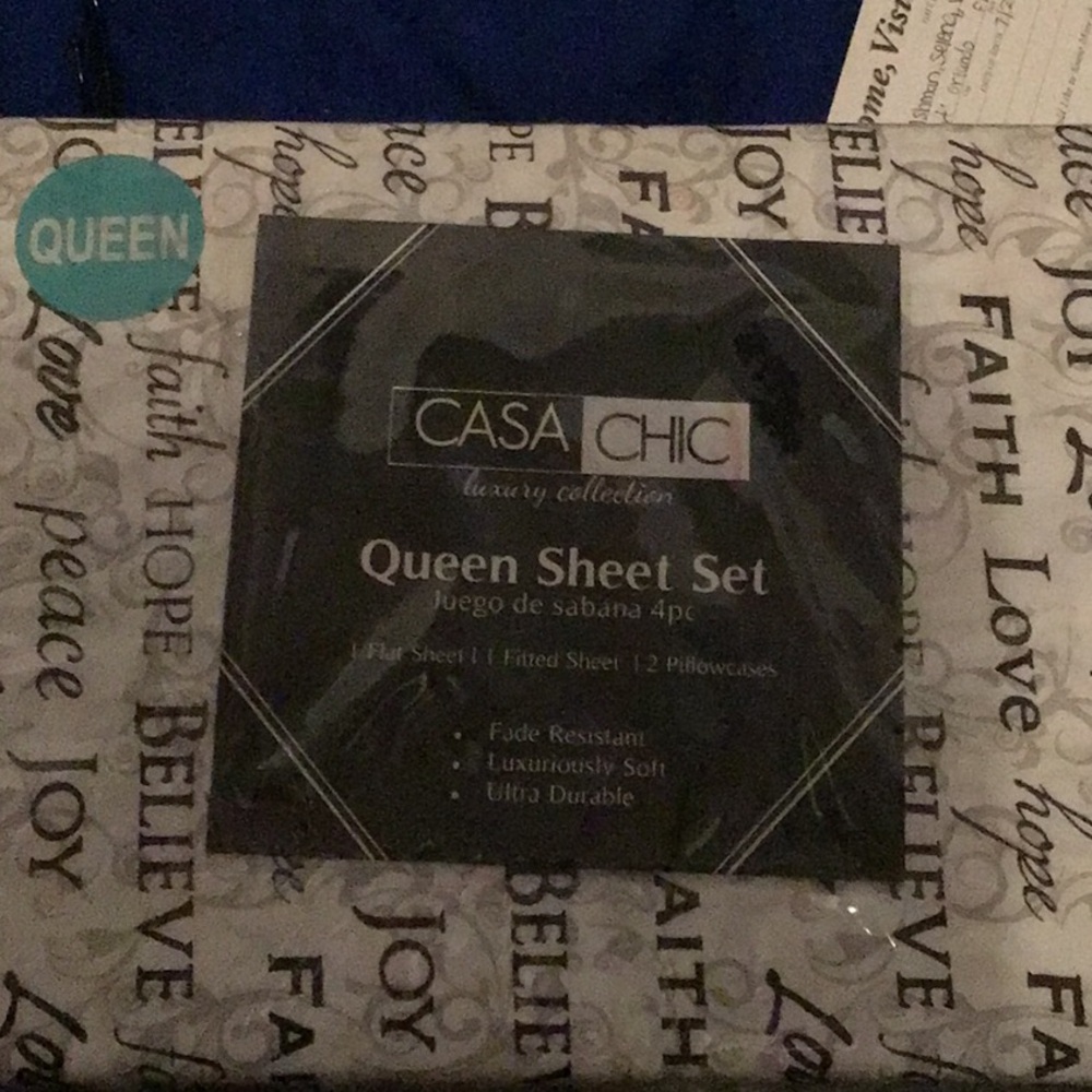 Queen Sheet Set - Black and White